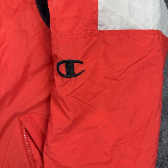 Vintage Champion Ohio State Buckeyes Men’s Large Red White Puffer Jacket 90s - Picture 3 of 10